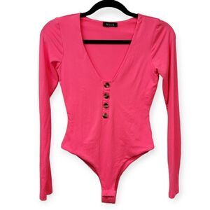 Meek pink long sleeve bodysuit, small